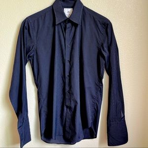 Mens Small Bagutta Black Button Down